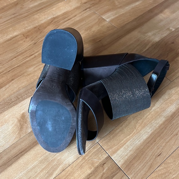 Brunello Cucinelli leather block heel sandals - Picture 12 of 13